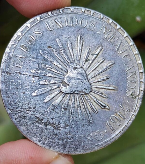 1 Peso de Plata 1914 Muera Huerta en Venta – Increíble Moneda Revolucionaria Mexicana