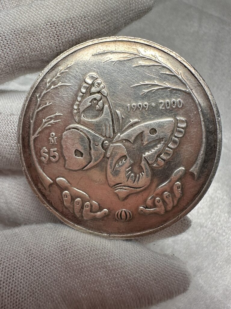 Inicio TodoPrecio.com 37 1 Onza del Milenio Mariposa Plata Pura 1999-2000 $5 Pesos Mo México