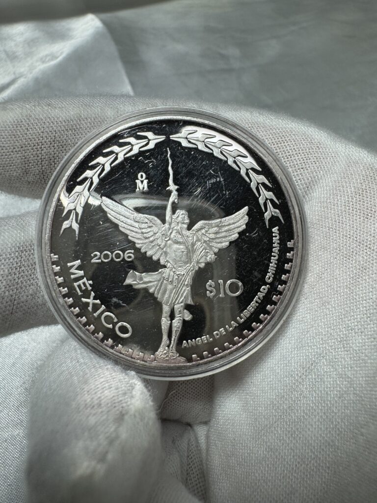 Inicio TodoPrecio.com 43 1 Onza Plata Pura ley 0.999 Ángel de la libertad, Chihuahua Segunda Fase