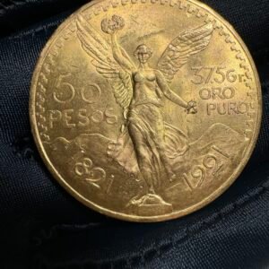 $50 Pesos Oro Centenario 1821-1921 Fecha Clave 100 Años Independencia de México