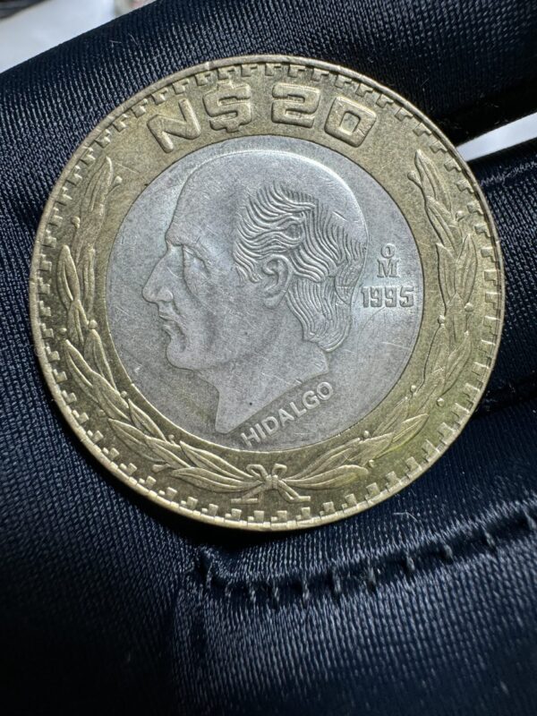 $20 Nuevos Pesos 1995 Mo México Centro de Plata la más rara - Image 2