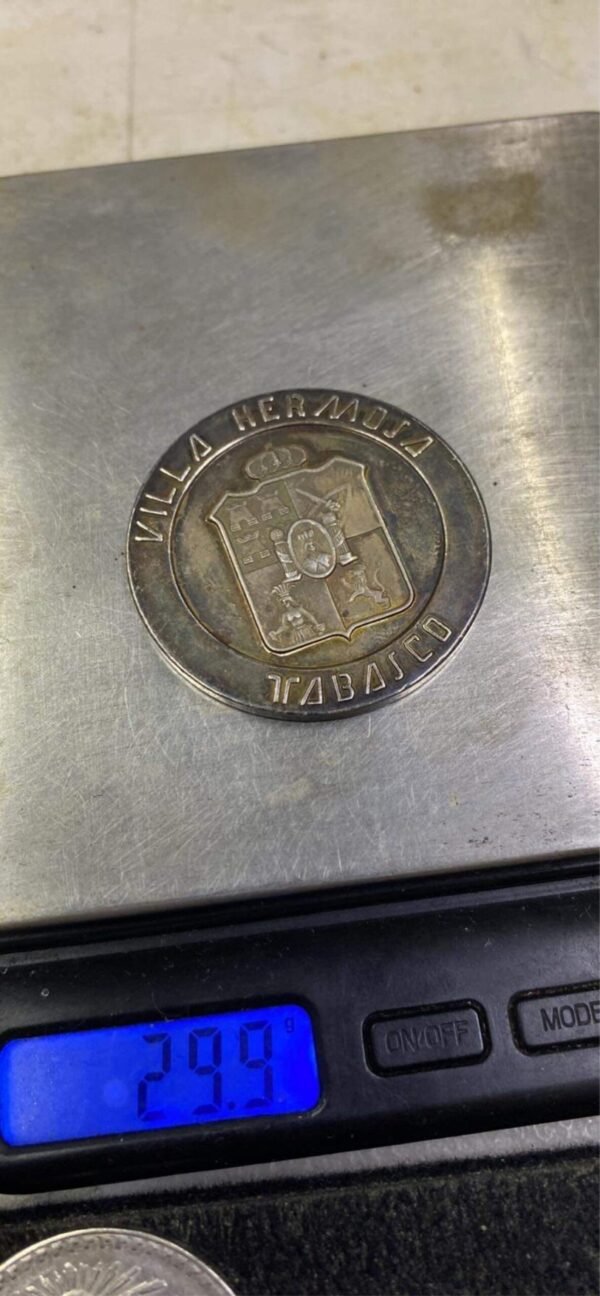 Medalla de Plata Villa Hermosa Tabasco 8va. Reunión Nacional de Tesoros y Funcionarios de la SHCP 75 - Image 3
