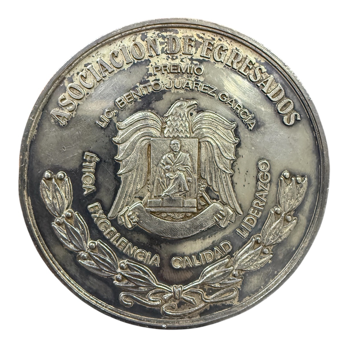 8 Oz. Plata .999 Benito Juárez Universidad Autónoma de Tabasco UJAT LR 2 8 Oz. Plata .999 Benito Juárez Universidad Autónoma de Tabasco UJAT LR - Image 2
