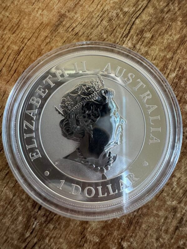 1 Onza 2023 Kookaburra $1 Dollar Elizabeth Australia Plata ley .999 UNC - Image 2
