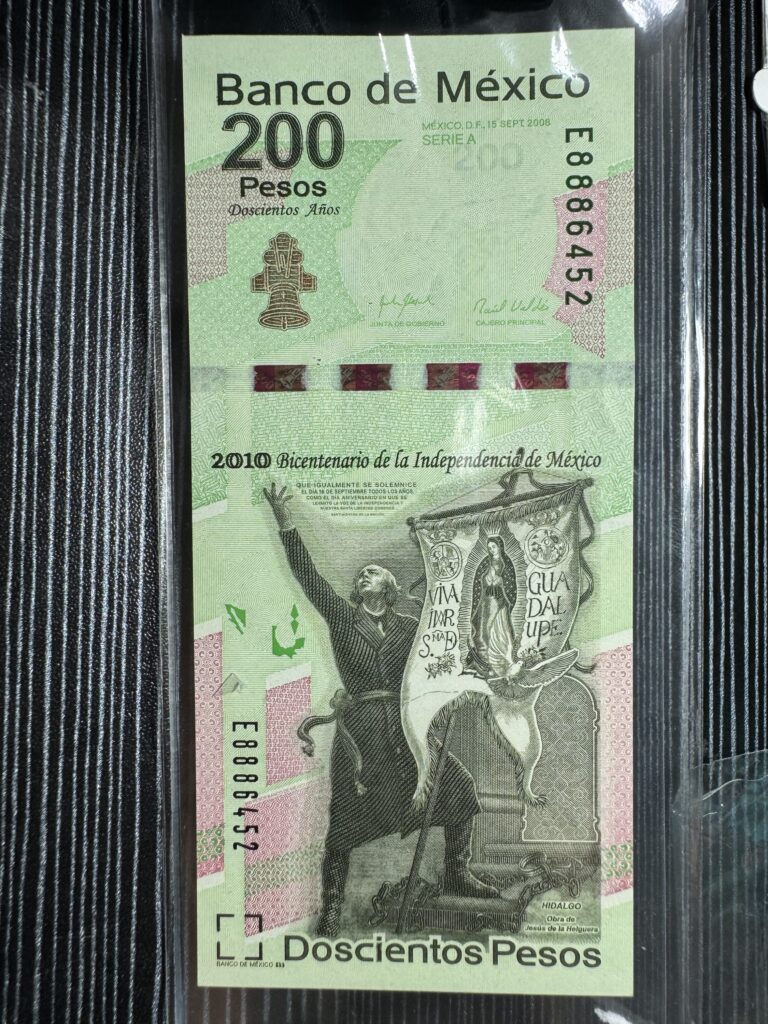 Inicio TodoPrecio.com 7 Billete de $200 Pesos Bicentenario de la Independencia de México Año 2010 E8886452 UNC MEXICO. P.F. IS SEPT. 2008