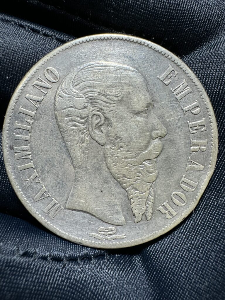 Inicio TodoPrecio.com 45 $1 Peso Maximiliano 1866 Mo México Emperador Imperio Mexicano Plata