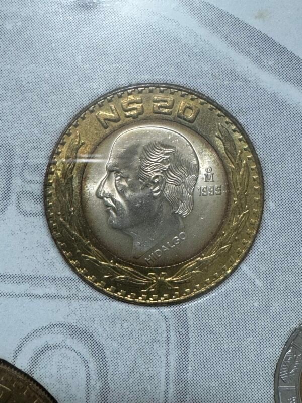 Cuadro Blanco Set Cono Monetario 1995 México N$ Nuevos Pesos - Image 4