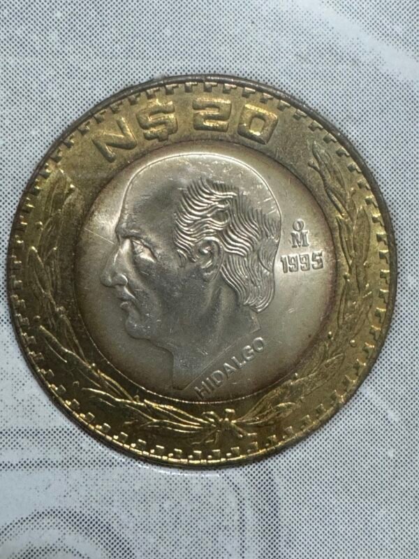 Cuadro Blanco Set Cono Monetario 1995 México N$ Nuevos Pesos - Image 3