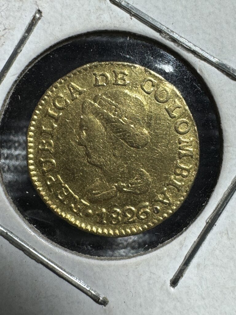 Inicio TodoPrecio.com 28 $1 Peso Oro República de Colombia Bogotá 1826