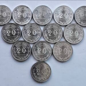 13 Monedas de 20 Centavos Resplandor