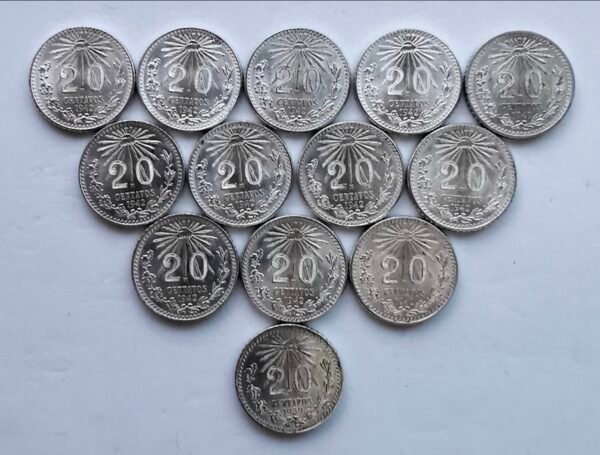 13 Monedas de 20 Centavos Resplandor