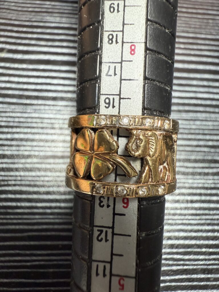 Inicio TodoPrecio.com 59 Anillo de oro 14k de la suerte Elefante, Trébol, Herradura 6.1 gr #7