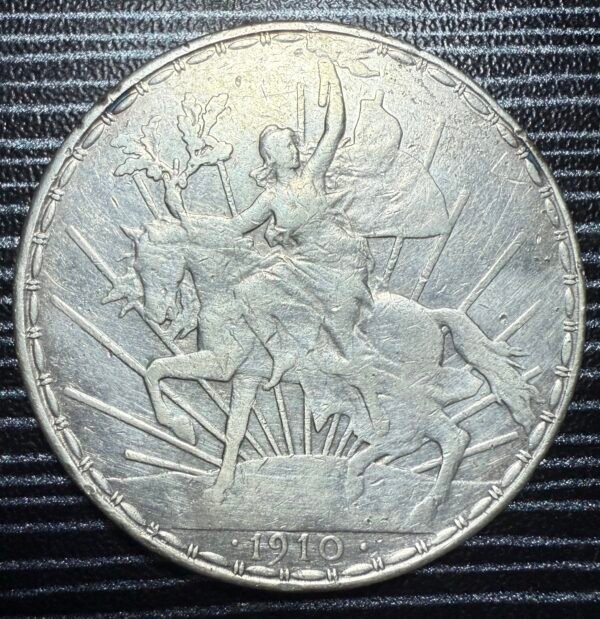 $1 Peso Caballito 1910 Libertad a Caballo Plata Auténtica