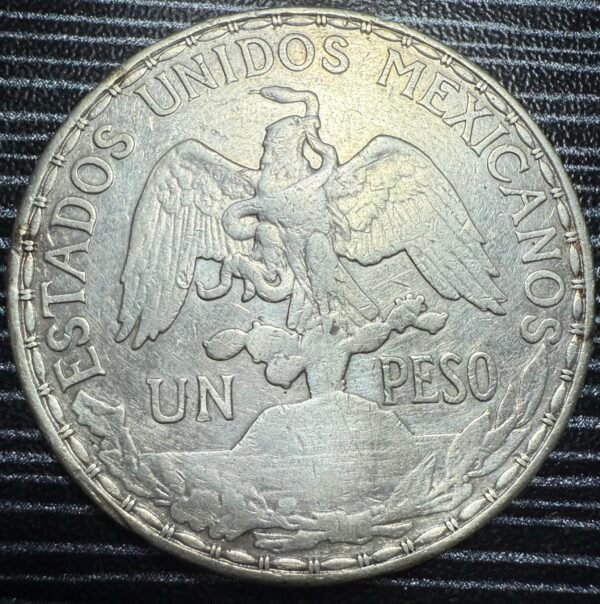 $1 Peso Caballito 1910 Libertad a Caballo Plata Auténtica - Image 2