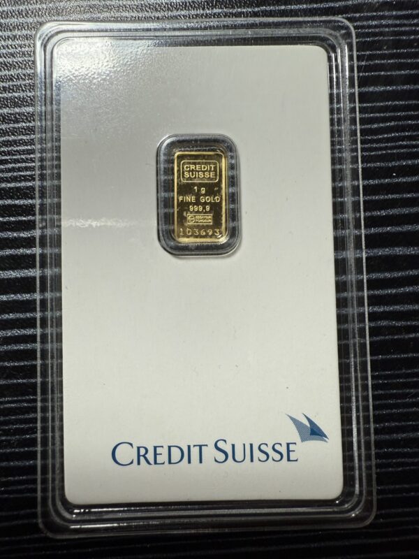 1 gr Oro Puro 999.9 Crédito Suizo Certificado - Image 3