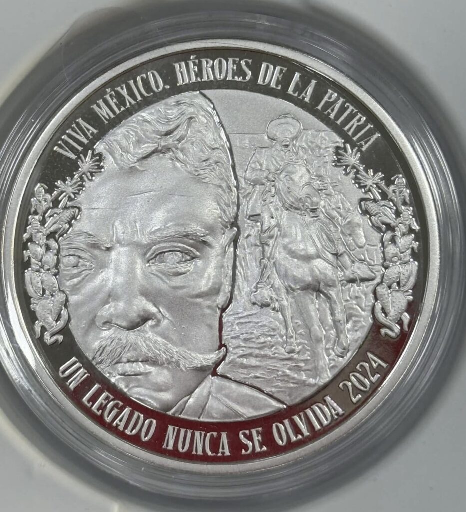 Inicio TodoPrecio.com 18 Medalla Emiliano Zapata Plata ley .999 Héroes de la Patria 62.2g 2024 Ceca Mo. México 1/300 pz.