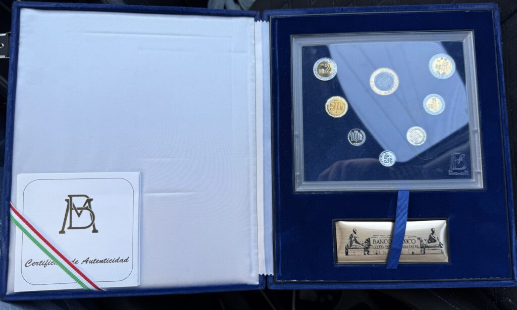 Inicio TodoPrecio.com 16 Set Álbum Cono Monetario Año 1995 Ejecutivo Terciopelo Azul Proof
