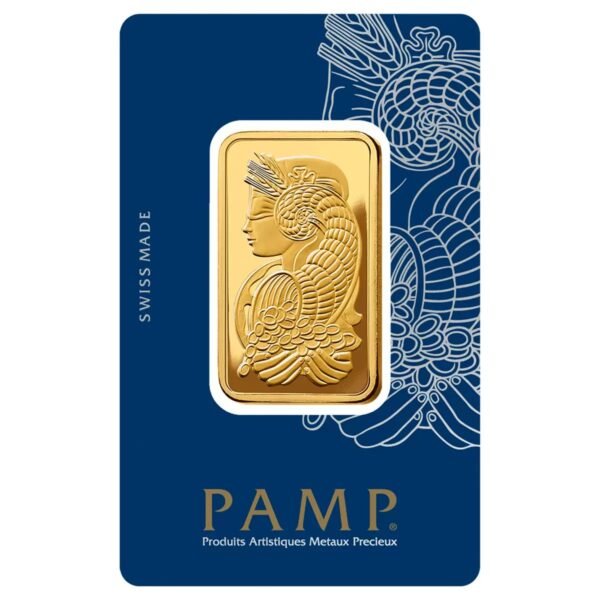 1 Onza de Oro Puro en Barra 999.9 PAMP 24k Suizo