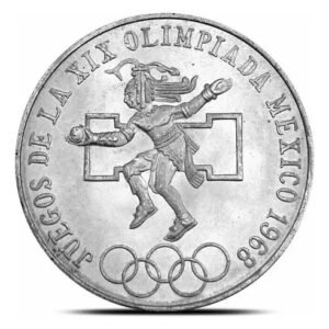 $25 Pesos 1968 Plata 0.720 Juegos de la XlX Olimpiada México