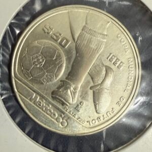 $50 Pesos 1985 Mundial México 1986 Plata 0.720