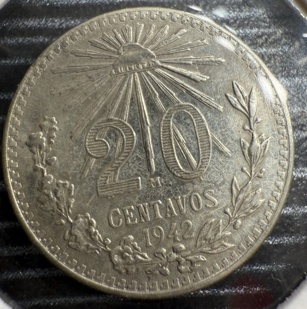 Inicio TodoPrecio.com 59 20 Centavos Resplandor 1942 Plata 0.720