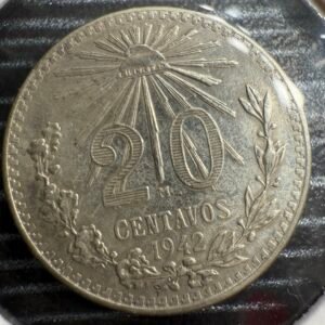 20 Centavos Resplandor 1942 Plata 0.720