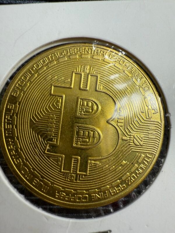Moneda de Bitcoin color dorado coleccionable - Image 3