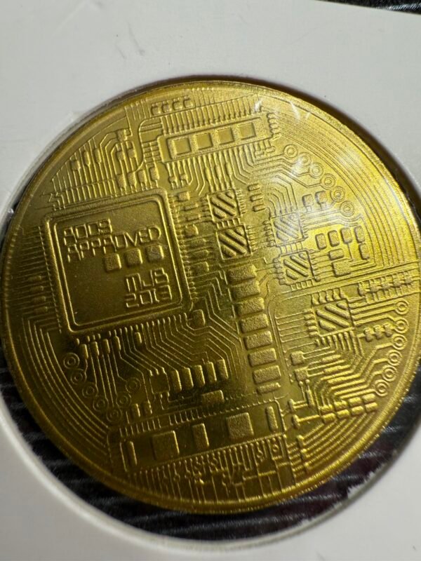 Moneda de Bitcoin color dorado coleccionable - Image 4