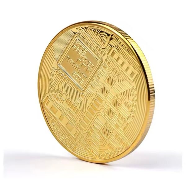 Moneda de Bitcoin color dorado coleccionable - Image 2