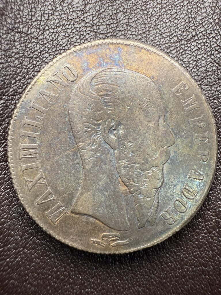 Inicio TodoPrecio.com 36 $1 Peso Maximiliano de Habsburgo Emperador 1866 Ceca Potosí Patina