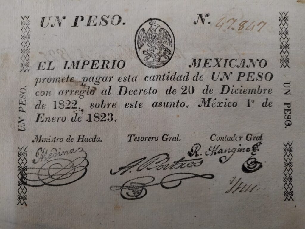Inicio TodoPrecio.com 20 Billete $1 Peso Iturbide 1823 Primer Billete de México