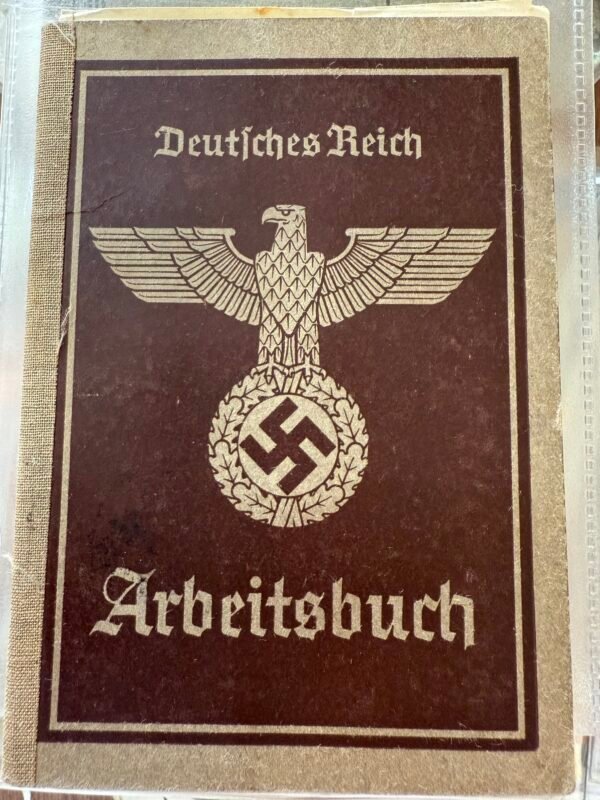Libro de trabajo Arbeitsbuch Alemania Nazi Tercer Reich 1941