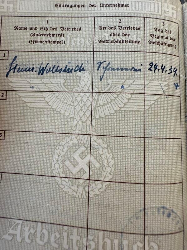 Libro de trabajo Arbeitsbuch Alemania Nazi Tercer Reich 1941 - Image 9