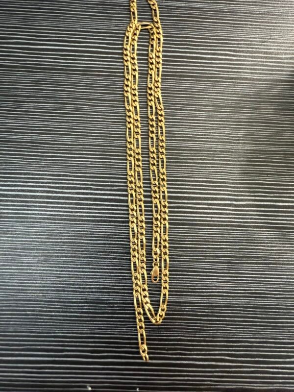 Cadena Fígaro 3x1 de oro 18k 91cm 0.5cm 61.2 gr - Image 3