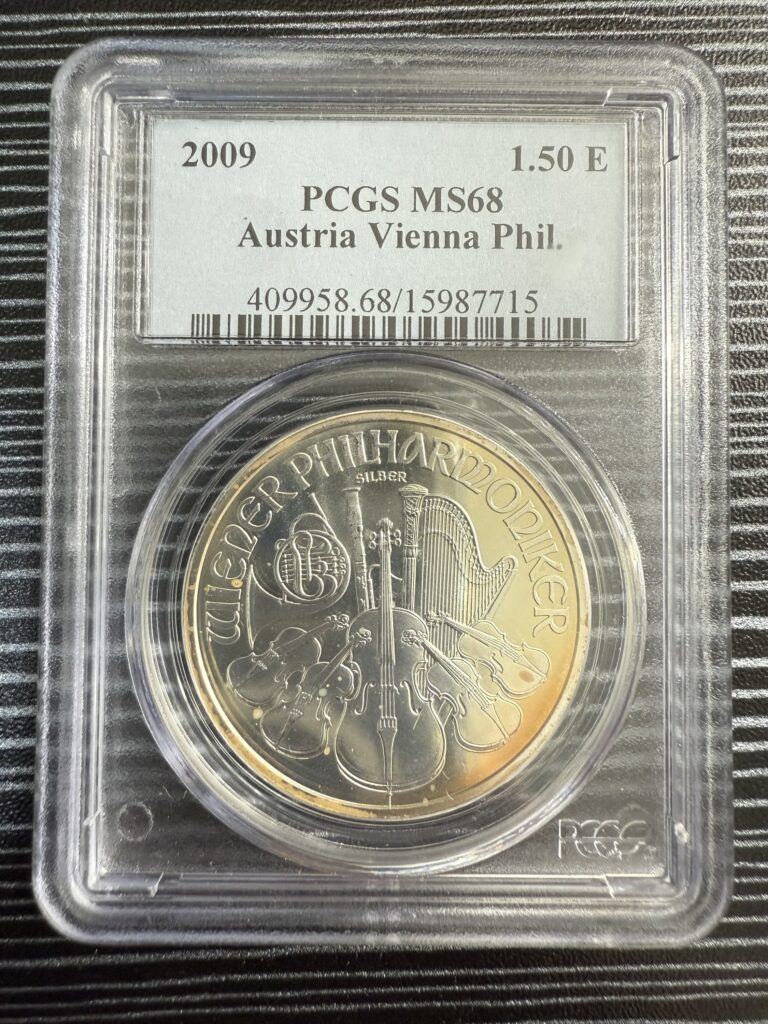Inicio TodoPrecio.com 8 1 Onza Plata Pura .999 Filarmónica de Viena 2009 PCGS MS68 1.5€