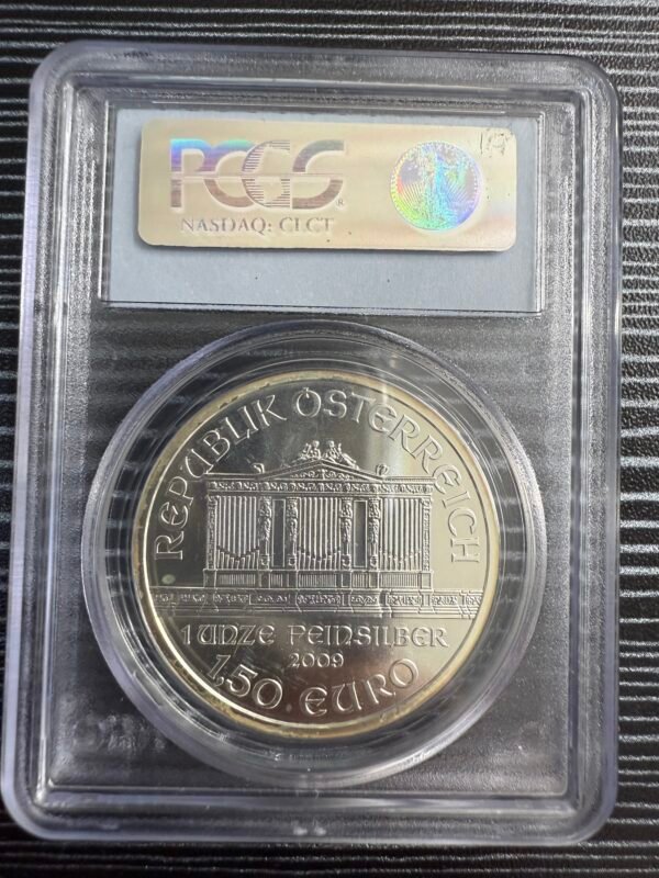 1 Onza Plata Pura .999 Filarmónica de Viena 2009 PCGS MS68 1.5€ - Image 2