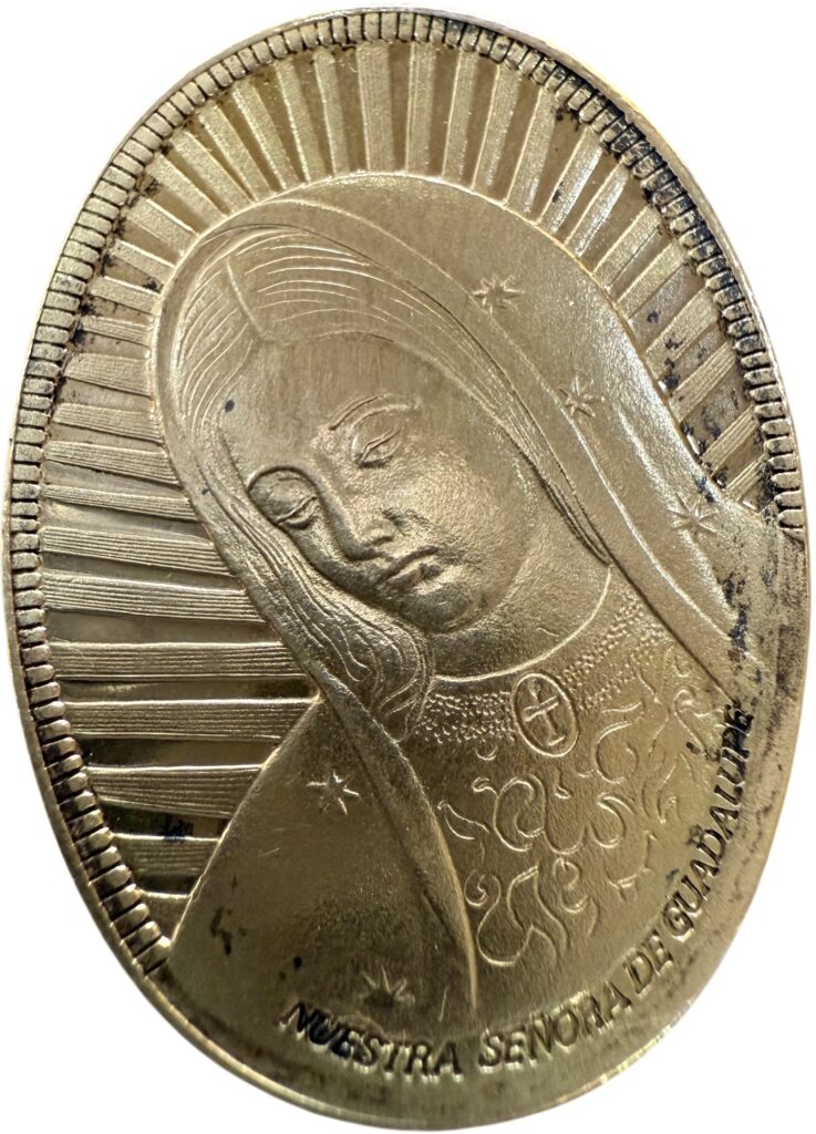Inicio TodoPrecio.com 14 Medalla de 1/3 Onza Oro Puro Óvalo Virgen de Guadalupe Juan Pablo ll México Siempre Fiel Ceca Mo Casa de Moneda de México