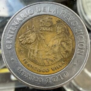 $5 Pesos Francisco Villa Centenario de la Revolución México 2010