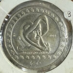 ½ Onza Plata .999 Precolombina Guerrero Águila 1992 México