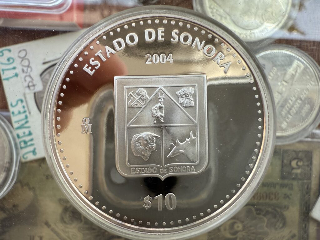 Inicio TodoPrecio.com 26 $10 Pesos 1 Onza Plata Pura .999 Estado de Sonora 2004 Mo. México UNC
