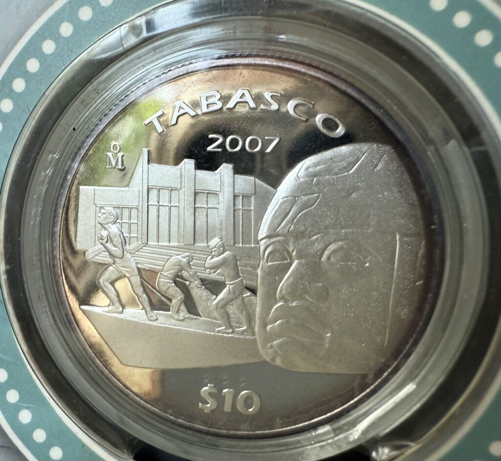Inicio TodoPrecio.com 11 $10 Pesos Onza Plata Pura .999 Acabado Proof Tabasco Segunda Fase Etapa Monedas de los Estados 40mm Blíster Empaque Completo 2007 UNC