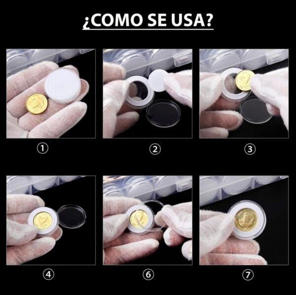 Paquete de 50 Cápsulas Moneda de 40mm con Caja Plástico - Image 6