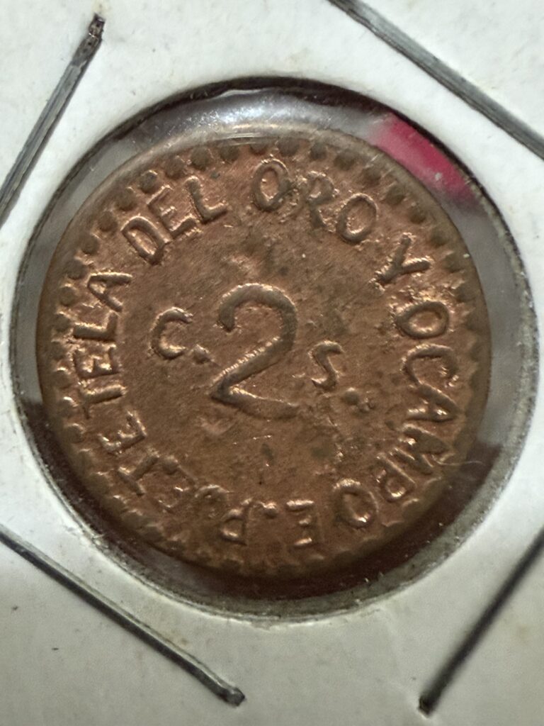 Inicio TodoPrecio.com 9 2 Centavos Tétela del Oro y Ocampo Puebla 1915 Retroquelación