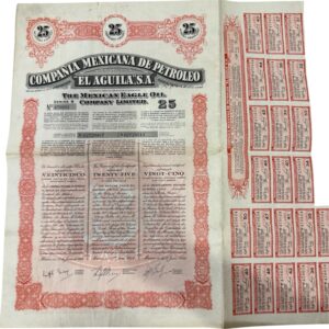 Acciones de la Compañía Mexicana de Petróleo “El Águila S.A.” 1949
