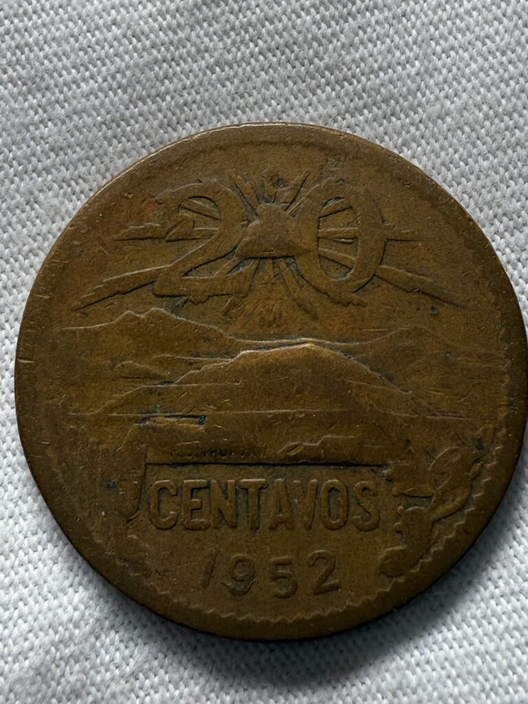 Inicio TodoPrecio.com 59 20 Centavos 1952 Pirámide de Teotihuacán Escasa