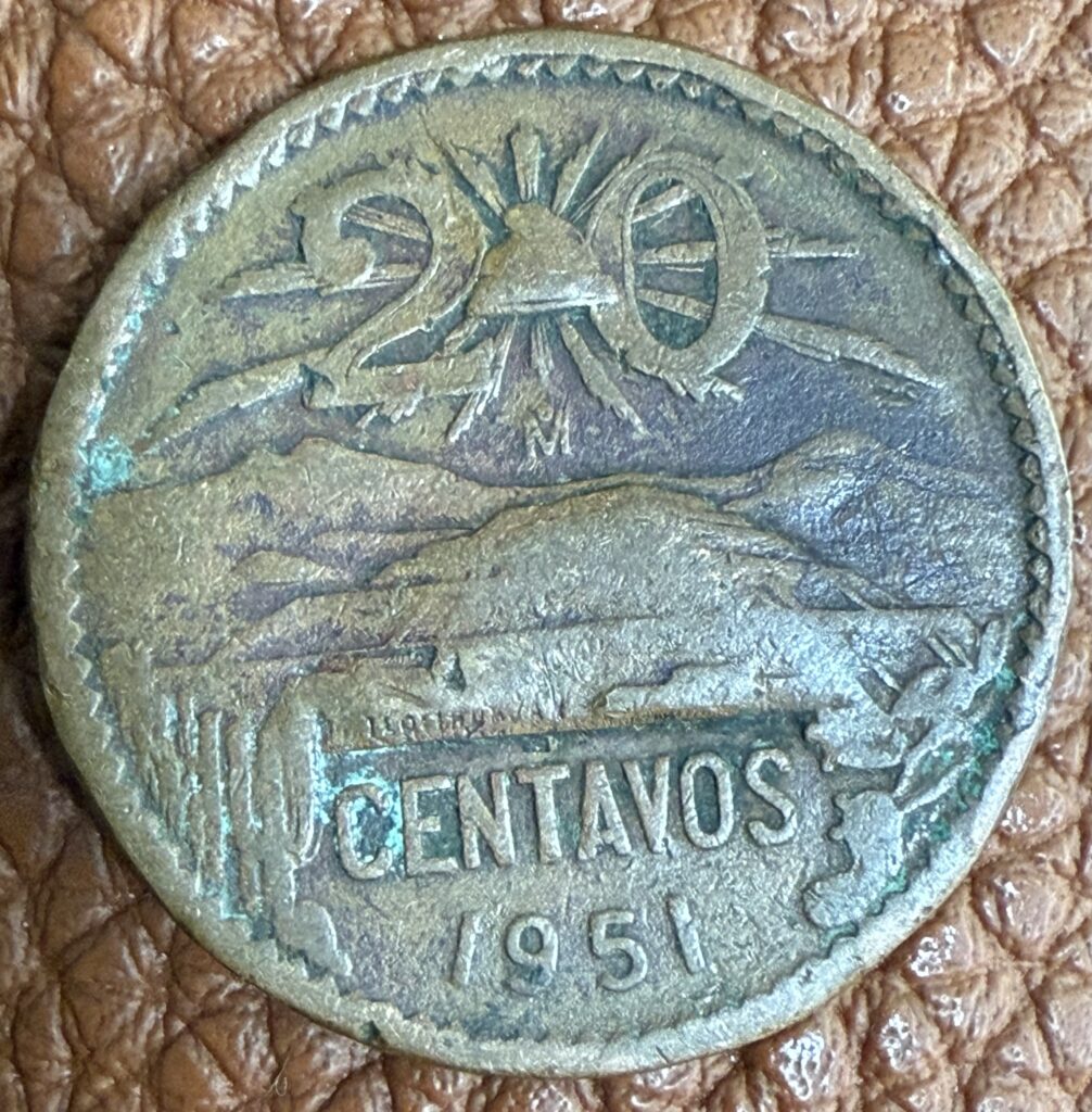 Inicio TodoPrecio.com 55 20 Centavos 1951 Pirámide de Teotihuacán México Mo -Escasa