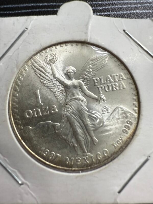 Onza Libertad 1987 Gordita Plata Pura Fecha Clave