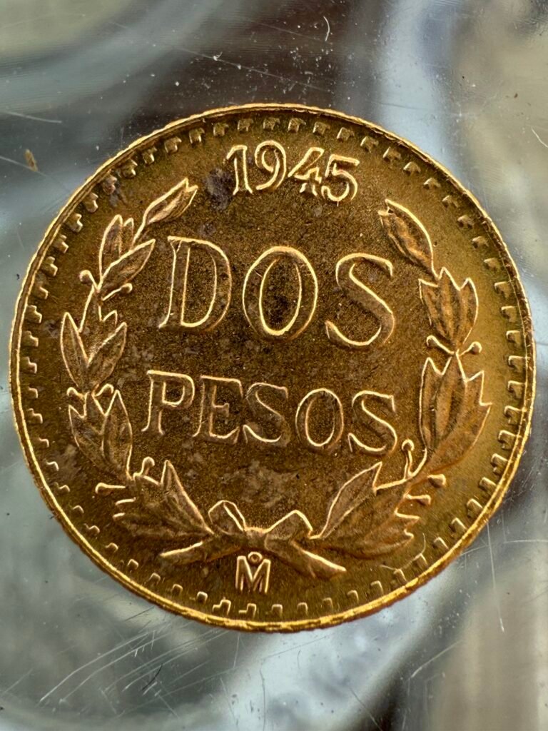 Cómo identificar una moneda de $2 Pesos Oro 1945 con el error Doble Ceca (Mo-Mo) 4 img 9283 1
