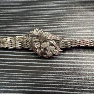 Pulsera de Plata Paladio con Diamantes – 19.1 g, 20 cm
