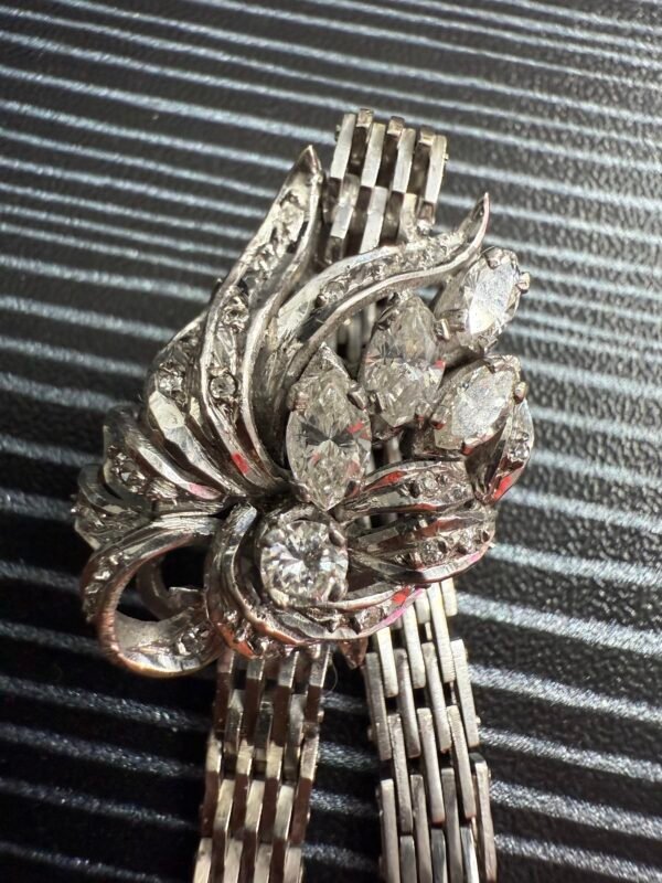 Pulsera de Plata Paladio con Diamantes – 19.1 g, 20 cm - Image 3